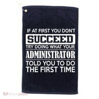 Funny Administrator Golf Towel thumb 0