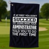 Funny Administrator Golf Towel thumb 1