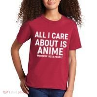 Funny All I Care About is Anime and Maybe Like 2 People Kids T-Shirt thumb 2