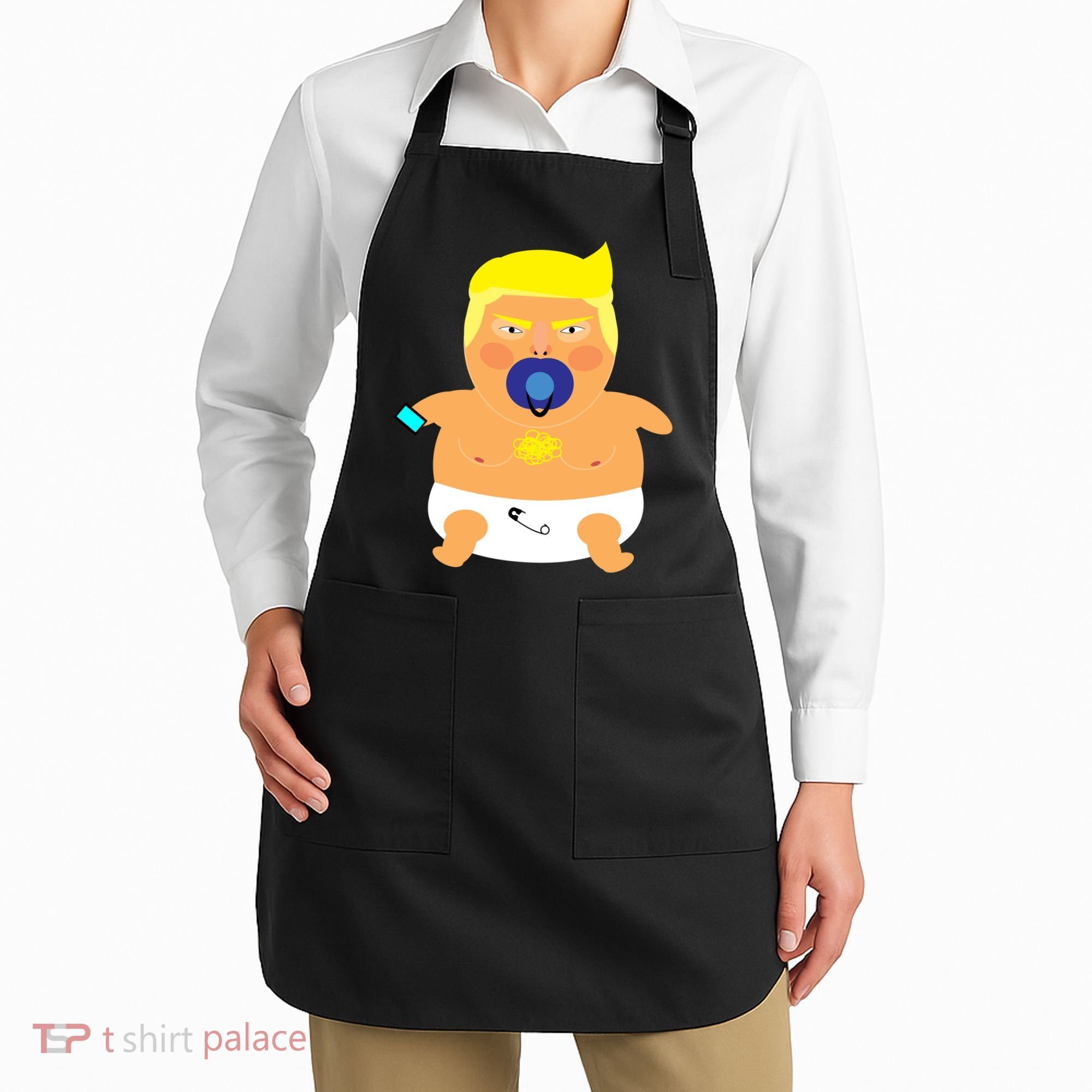 Funny Angry Baby Trump Balloon Apron