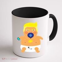Funny Angry Baby Trump Balloon Coffee Mug thumb 1