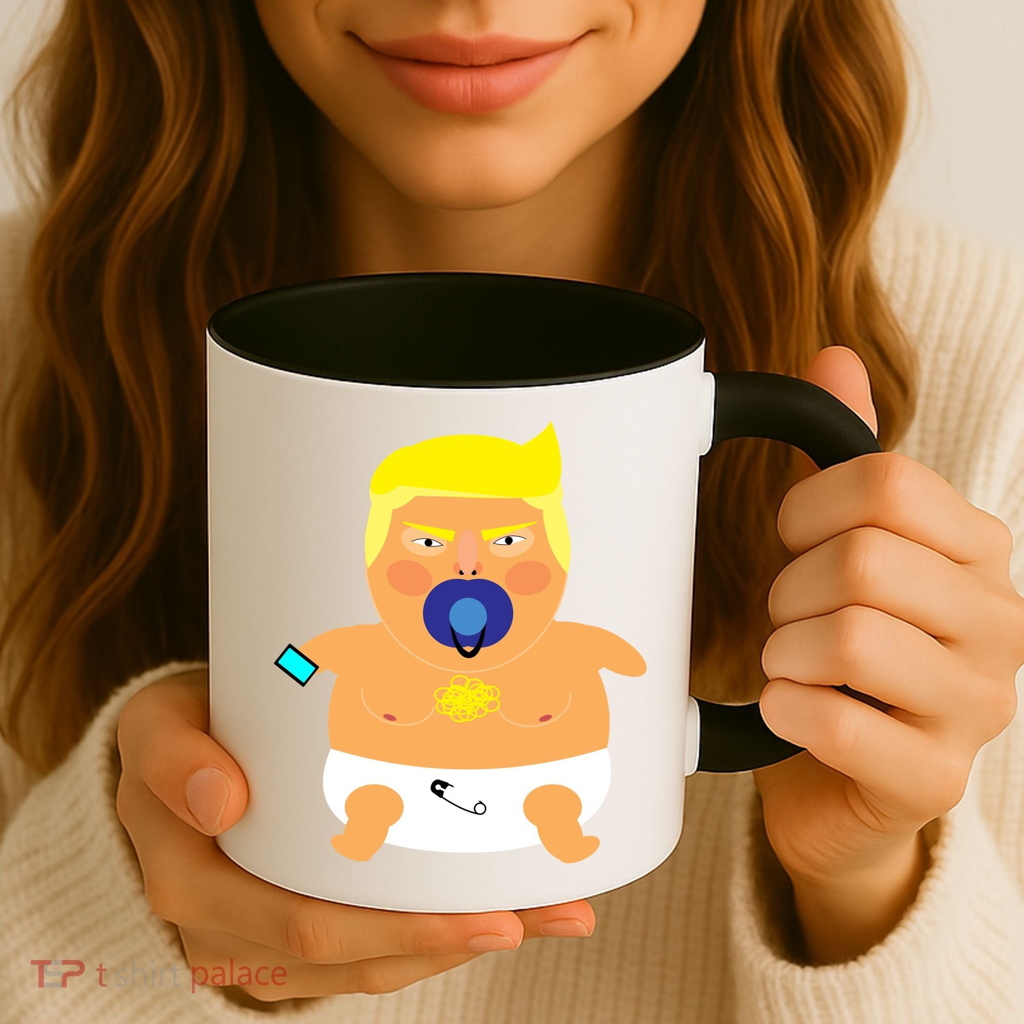Funny Angry Baby Trump Balloon Coffee Mug