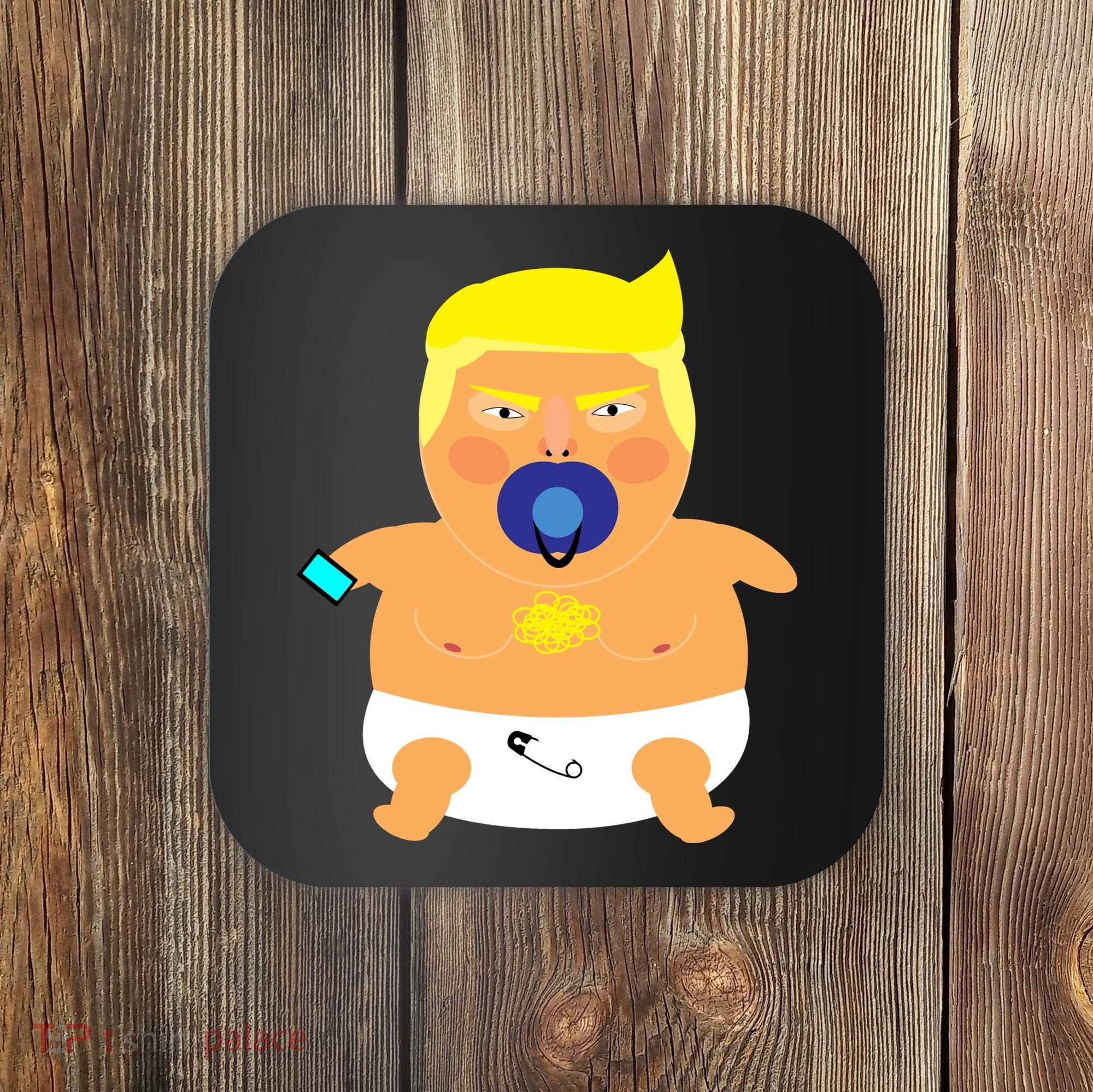 Funny Angry Baby Trump Balloon Coaster
