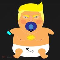Funny Angry Baby Trump Balloon Women's Hoodie thumb 2