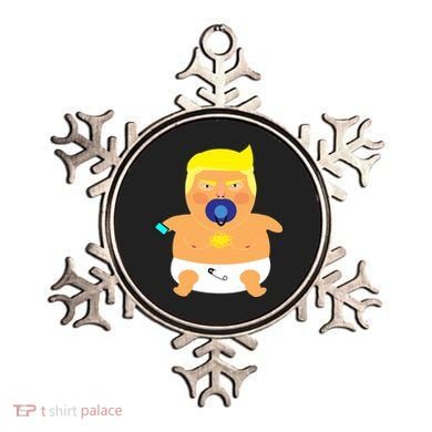 Funny Angry Baby Trump Balloon Ornament