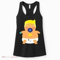 Funny Angry Baby Trump Balloon Women's Tank Top thumb 0
