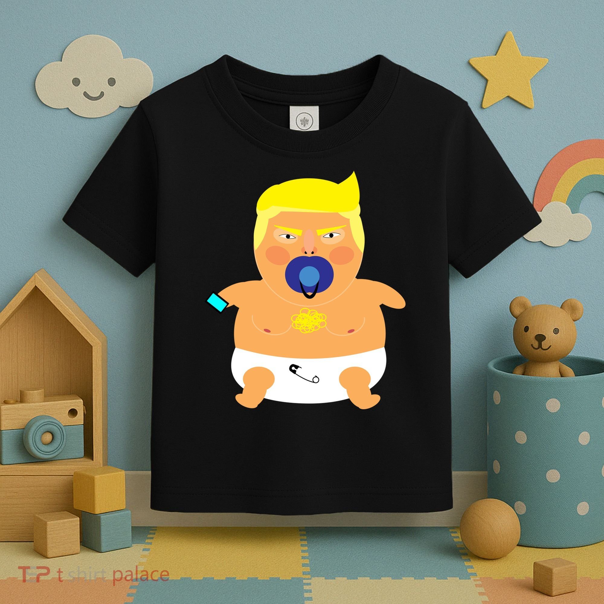 Funny Angry Baby Trump Balloon Toddler T-Shirt