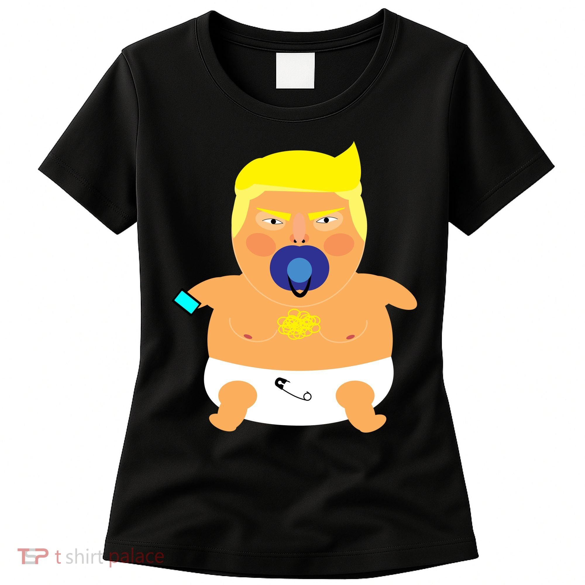 Funny Angry Baby Trump Balloon Women's T-Shirt