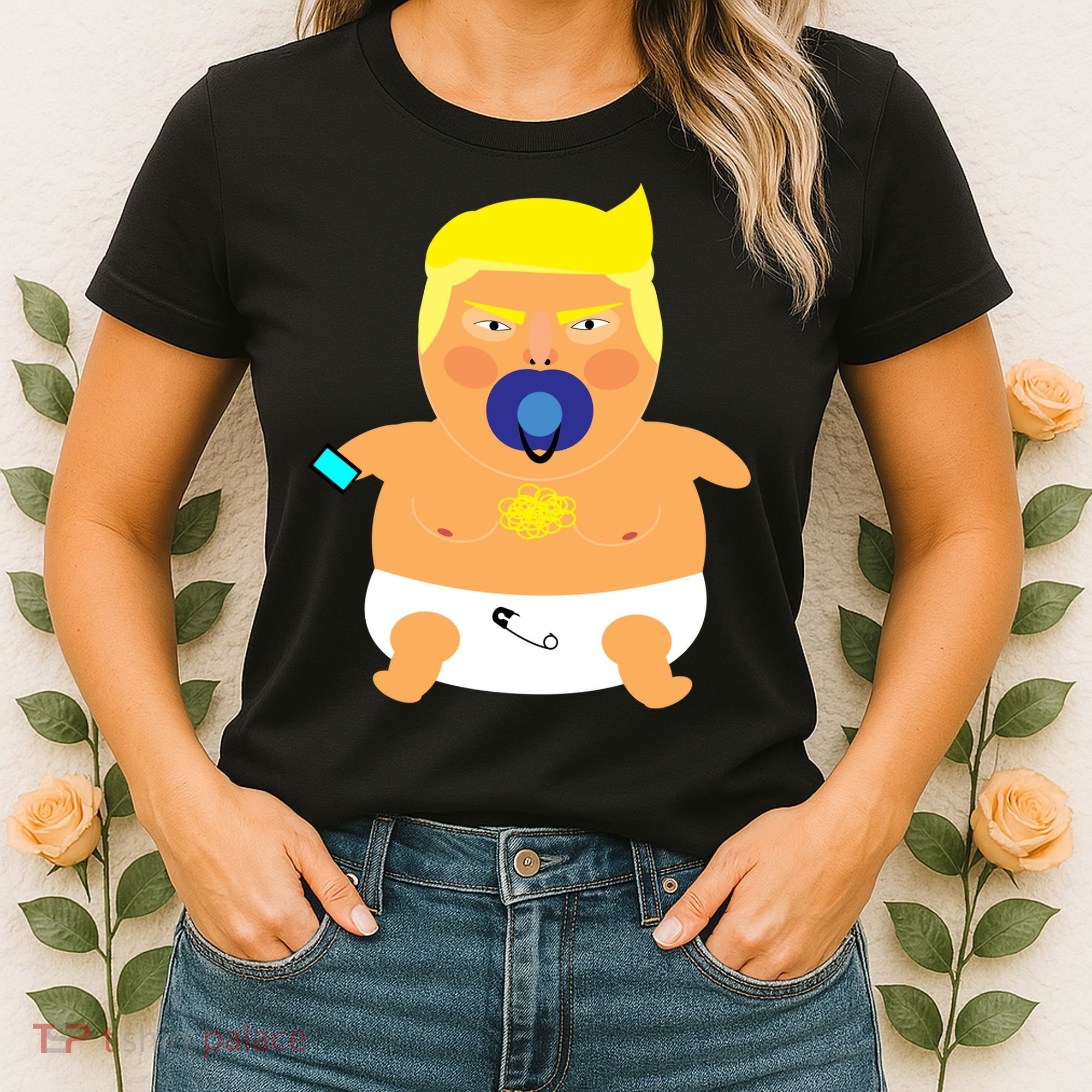 Funny Angry Baby Trump Balloon Women's T-Shirt