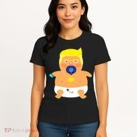 Funny Angry Baby Trump Balloon Women's T-Shirt thumb 4