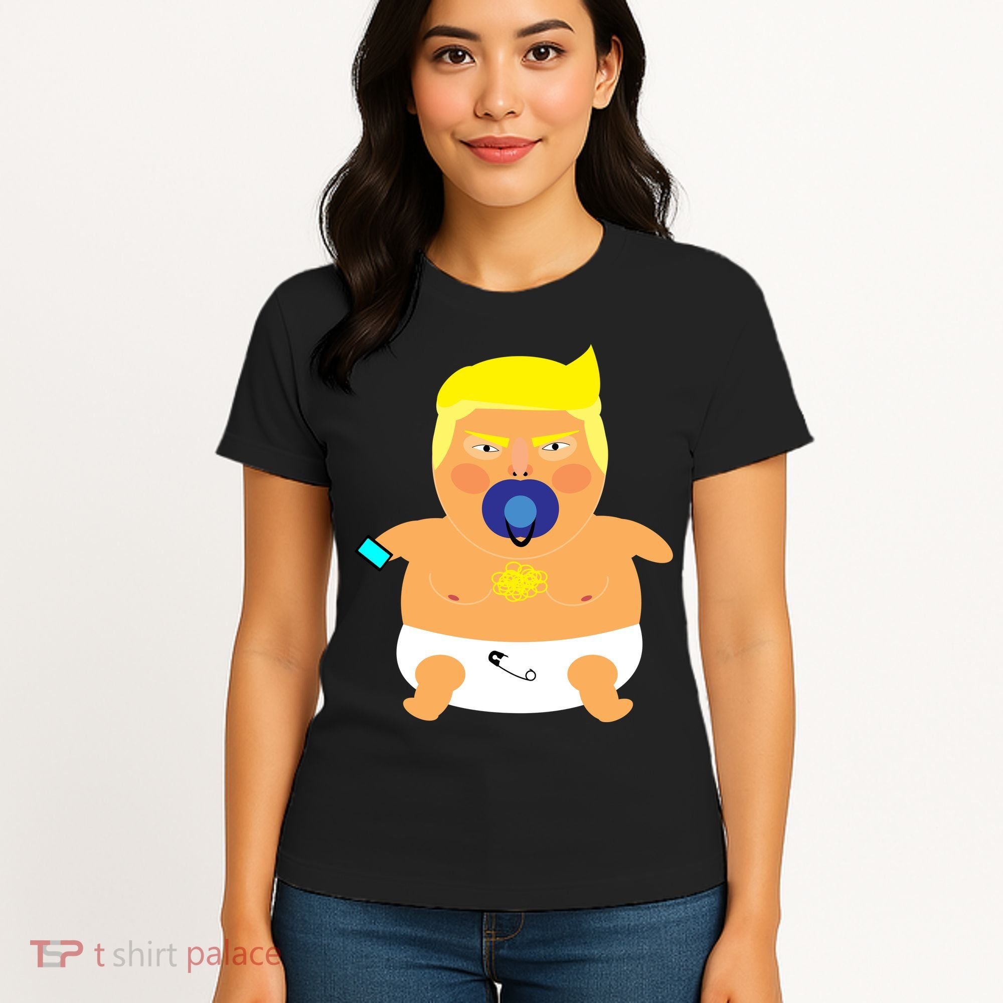 Funny Angry Baby Trump Balloon Women's T-Shirt