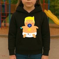Funny Angry Baby Trump Balloon Kids Hoodie thumb 3