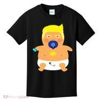 Funny Angry Baby Trump Balloon Kids T-Shirt thumb 0