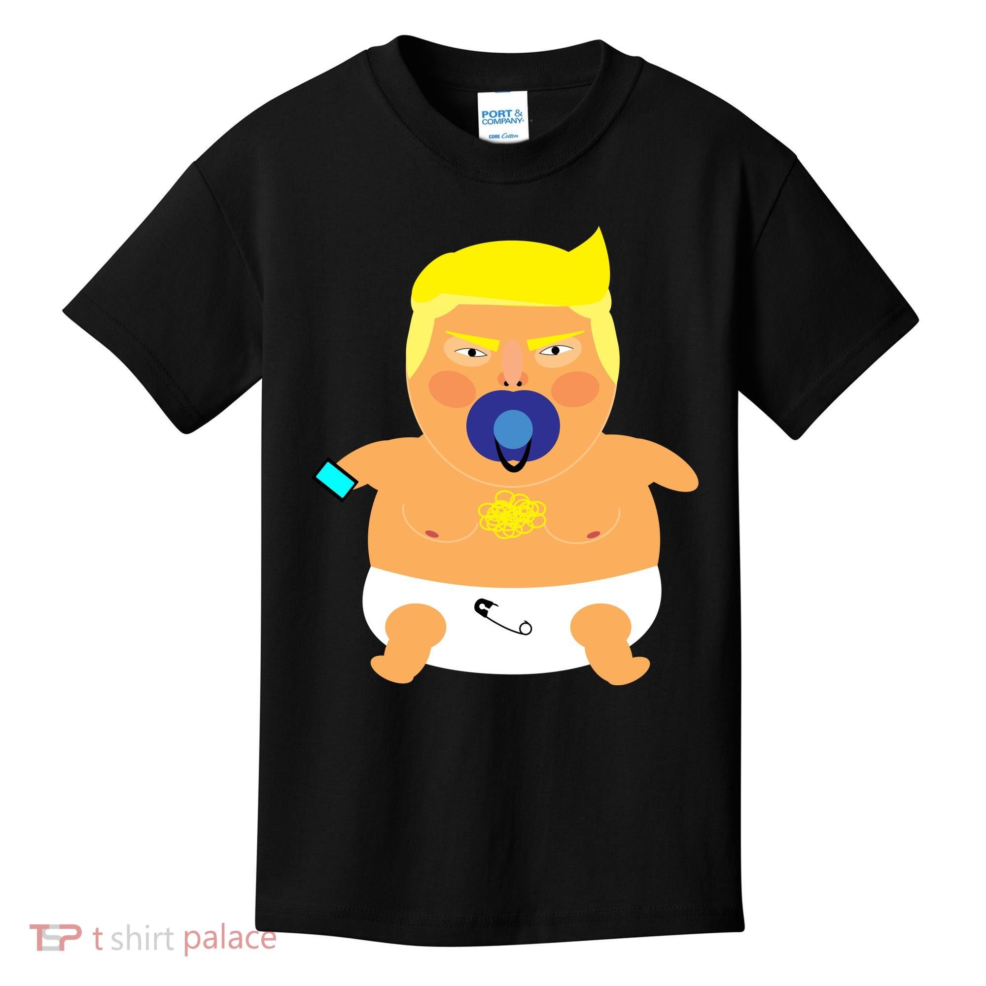 Funny Angry Baby Trump Balloon Kids T-Shirt