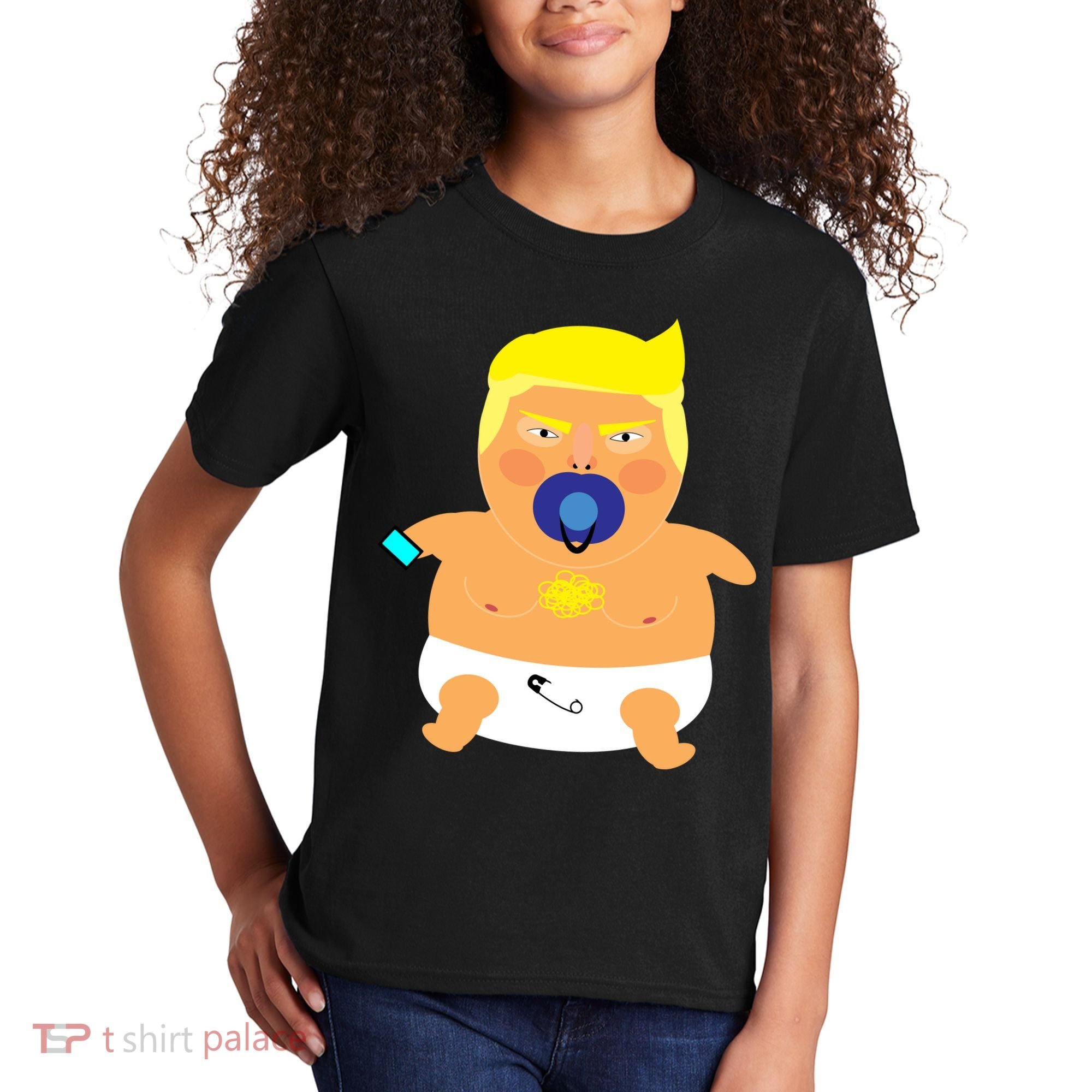Funny Angry Baby Trump Balloon Kids T-Shirt