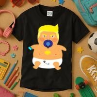 Funny Angry Baby Trump Balloon Kids T-Shirt thumb 3