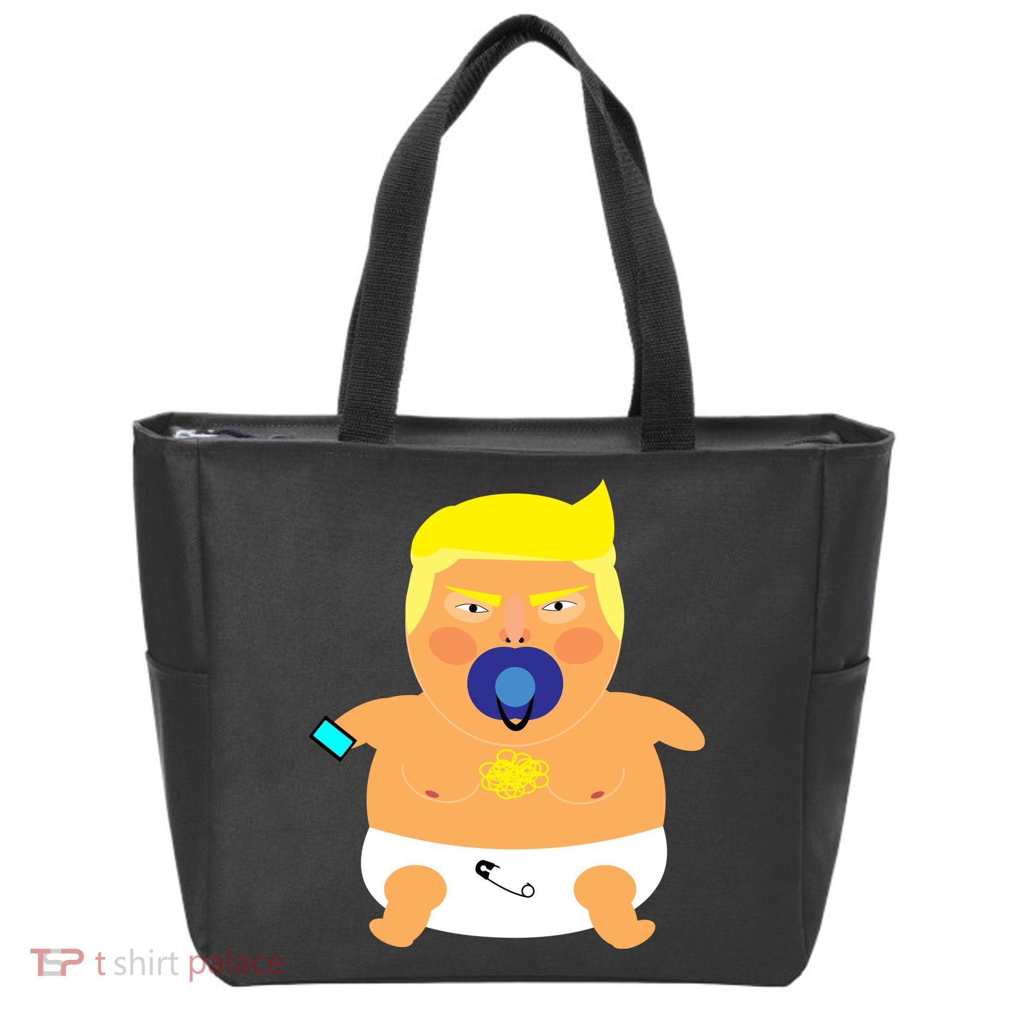 Funny Angry Baby Trump Balloon Tote Bag