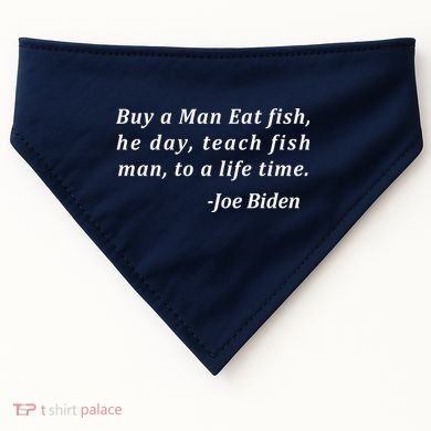 Funny Anti Joe Biden Quote Stumbles His Words USA-Made Doggie Bandana