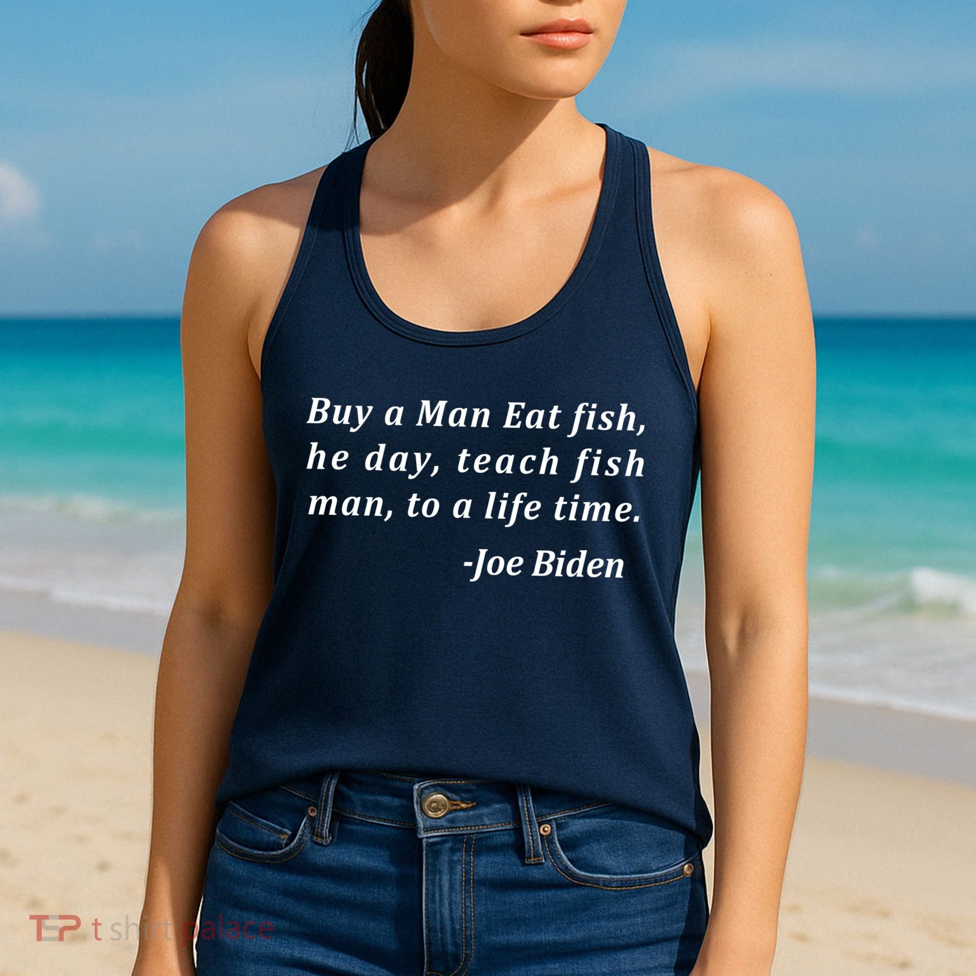Funny Anti Joe Biden Quote Stumbles His Words Women's Tank Top