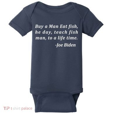 Funny Anti Joe Biden Quote Stumbles His Words Baby Bodysuit