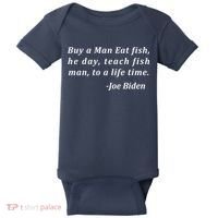 Funny Anti Joe Biden Quote Stumbles His Words Baby Bodysuit thumb 0