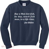 Funny Anti Joe Biden Quote Stumbles His Words Kids Sweatshirt thumb 0