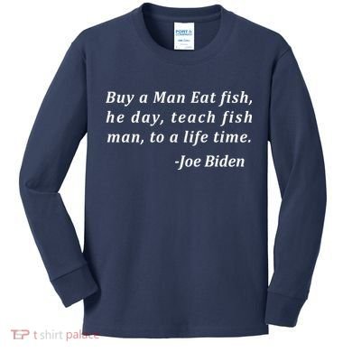 Funny Anti Joe Biden Quote Stumbles His Words Kids Long Sleeve Shirt