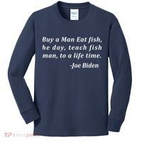 Funny Anti Joe Biden Quote Stumbles His Words Kids Long Sleeve Shirt thumb 0