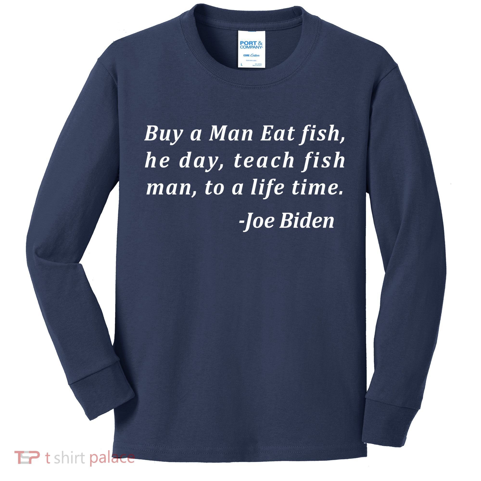 Funny Anti Joe Biden Quote Stumbles His Words Kids Long Sleeve Shirt