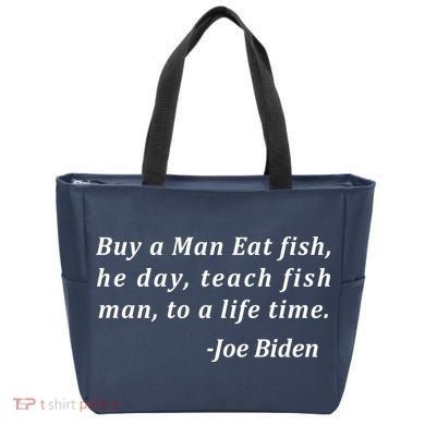 Funny Anti Joe Biden Quote Stumbles His Words Tote Bag
