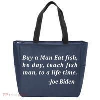 Funny Anti Joe Biden Quote Stumbles His Words Tote Bag thumb 0
