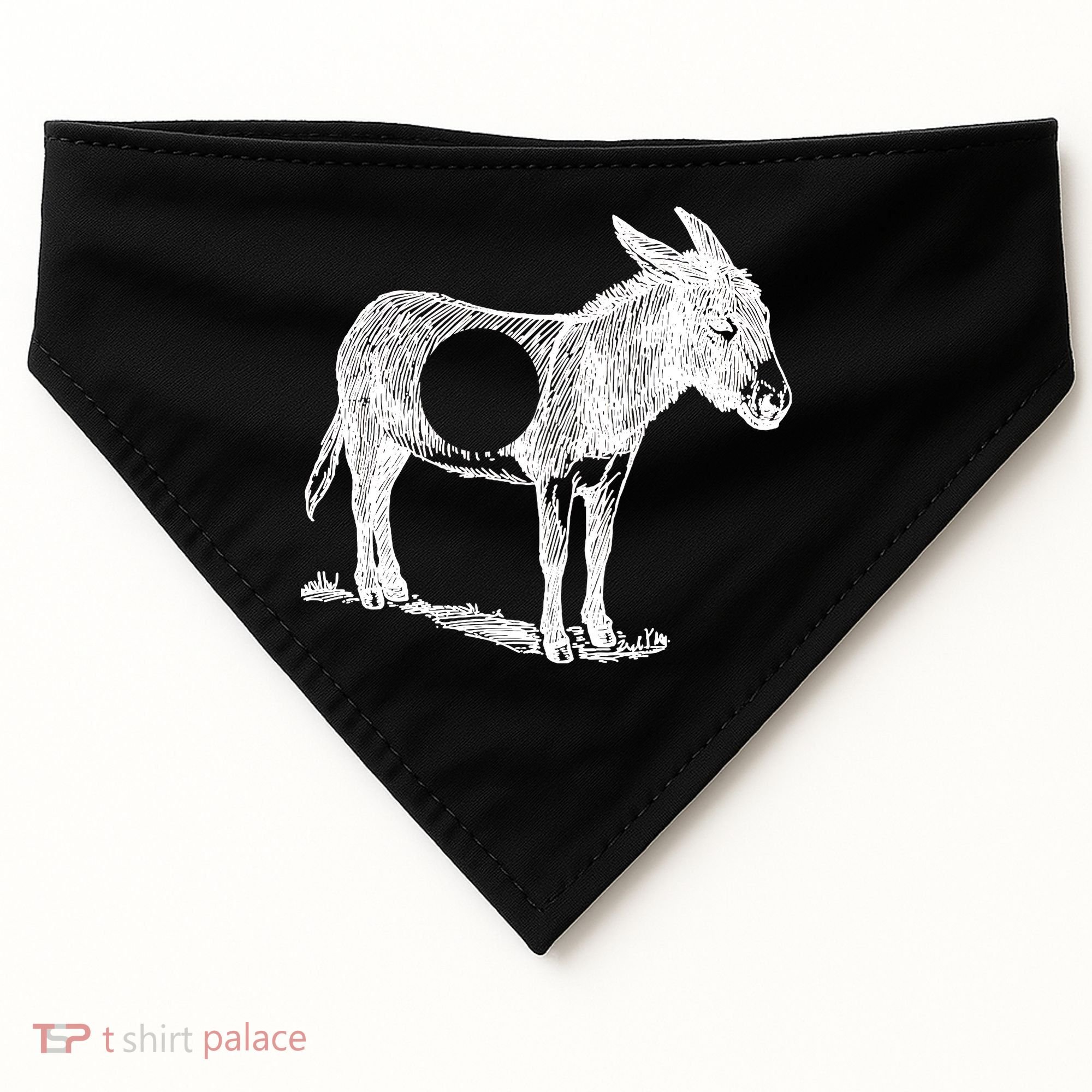 Funny Asshole Donkey USA-Made Doggie Bandana