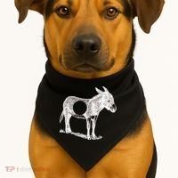 Funny Asshole Donkey USA-Made Doggie Bandana thumb 1