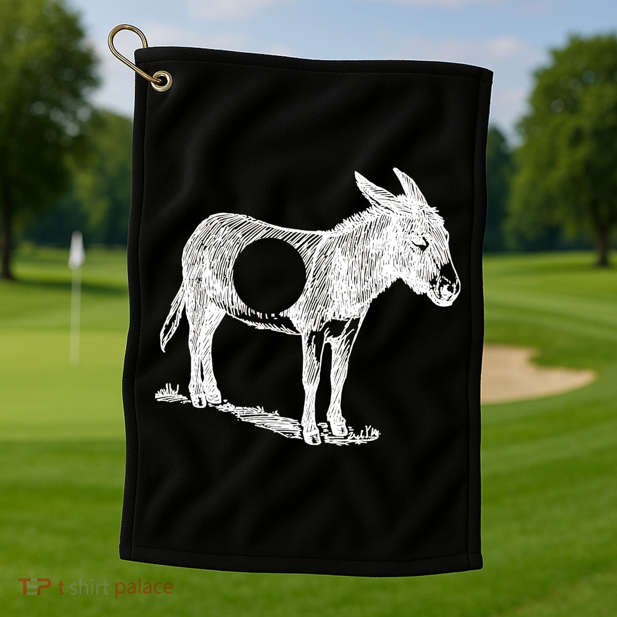 Funny Asshole Donkey Golf Towel