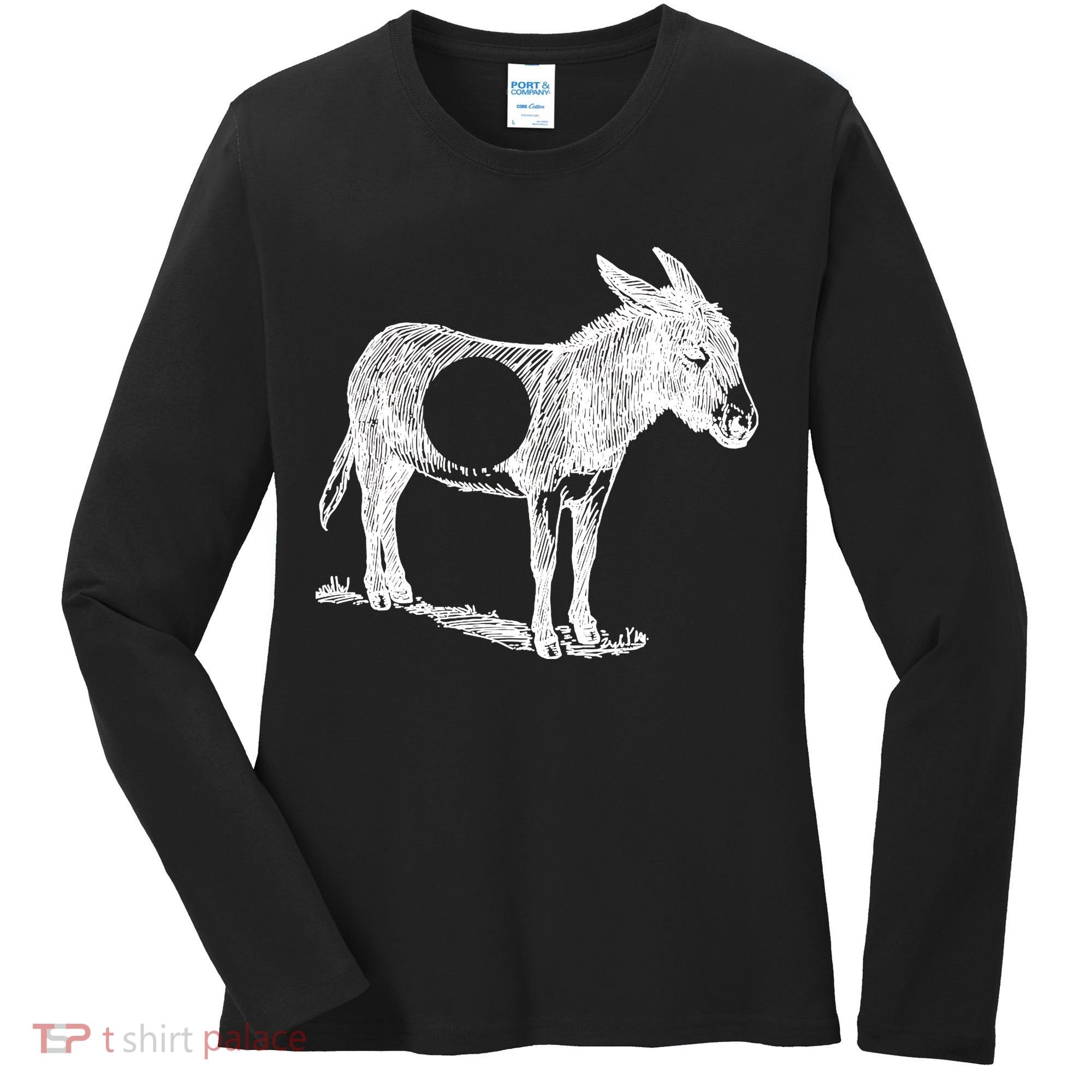 Funny Asshole Donkey Women's Long Sleeve Shirt