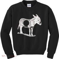 Funny Asshole Donkey Kids Sweatshirt thumb 0