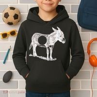 Funny Asshole Donkey Kids Hoodie thumb 2