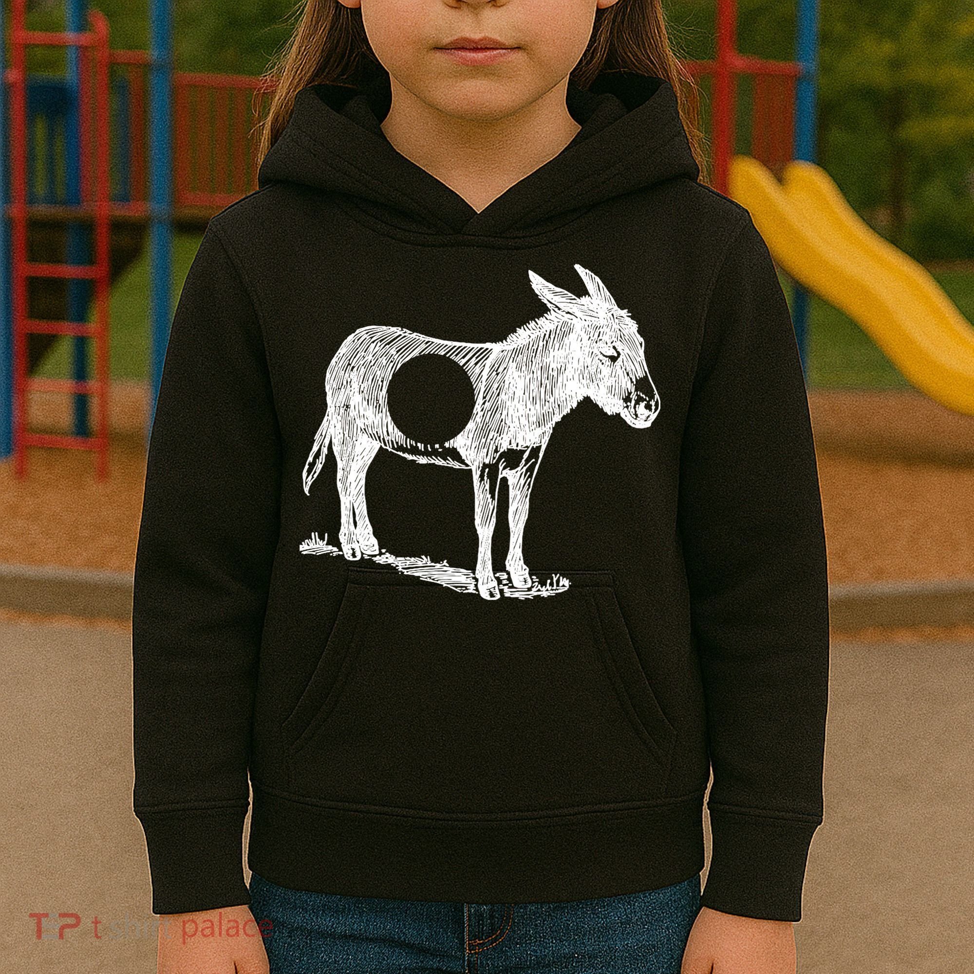 Funny Asshole Donkey Kids Hoodie