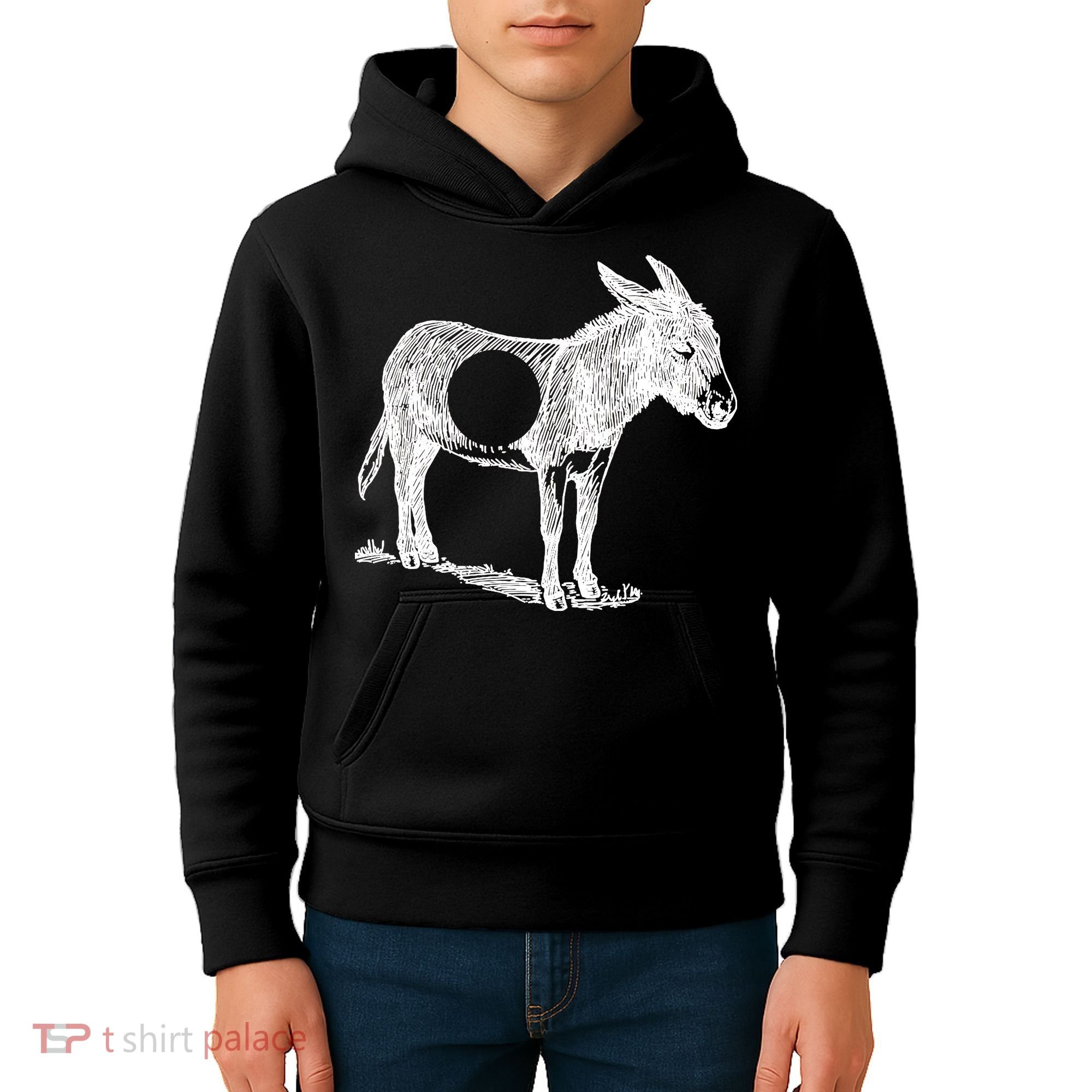 Funny Asshole Donkey Kids Hoodie