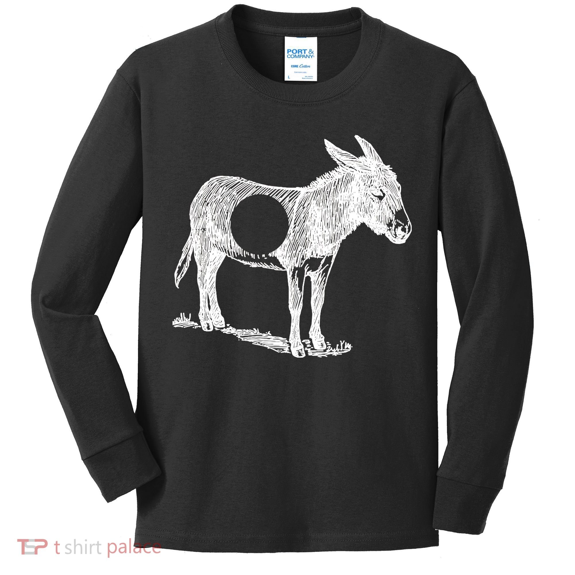 Funny Asshole Donkey Kids Long Sleeve Shirt