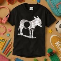 Funny Asshole Donkey Kids T-Shirt thumb 3