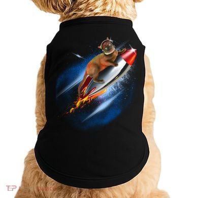 Funny Astronaut Cat Blasting Off In Space Doggie Tank
