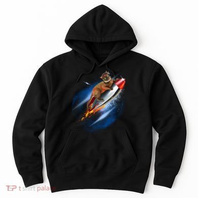 Funny Astronaut Cat Blasting Off In Space Hoodie