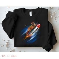 Funny Astronaut Cat Blasting Off In Space Sweatshirt thumb 2