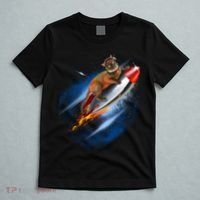 Funny Astronaut Cat Blasting Off In Space T-Shirt thumb 5