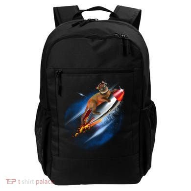 Funny Astronaut Cat Blasting Off In Space Backpack