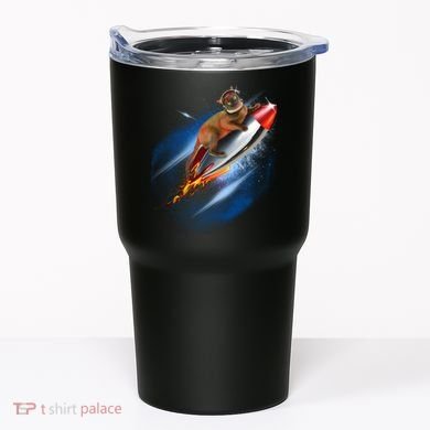 Funny Astronaut Cat Blasting Off In Space Tumbler