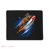 Funny Astronaut Cat Blasting Off In Space Mousepad thumb 0
