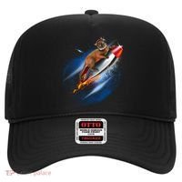 Funny Astronaut Cat Blasting Off In Space Hat thumb 0