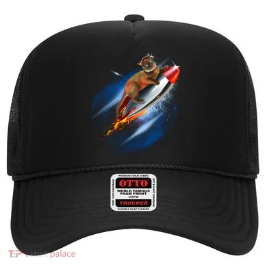 Funny Astronaut Cat Blasting Off In Space Hat